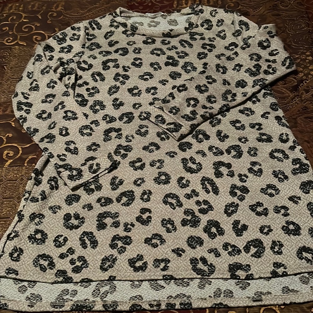 Bombom Long Tunic Cheetah Print.
